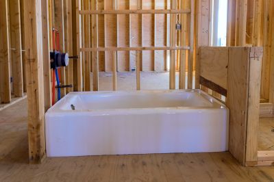 Large Bathtub Installation